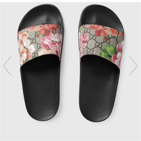 gucci athletic slides|Gucci slides girl.